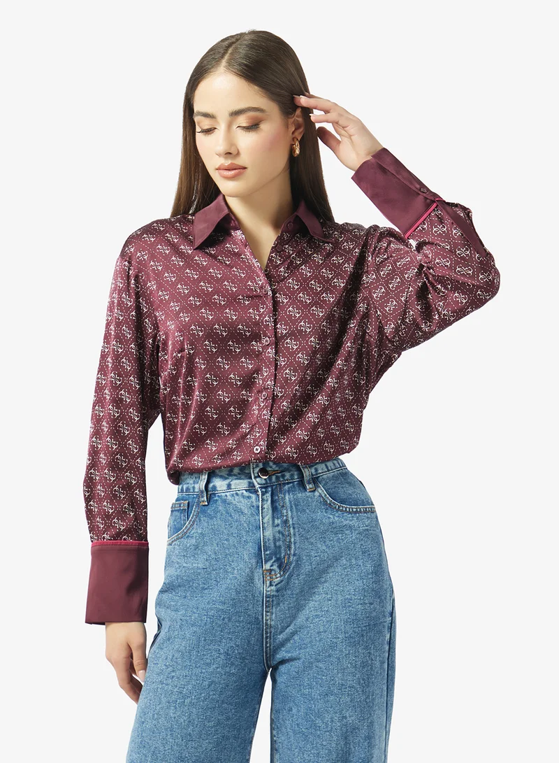 جس قميص ألكسندرا بأكمام طويلة